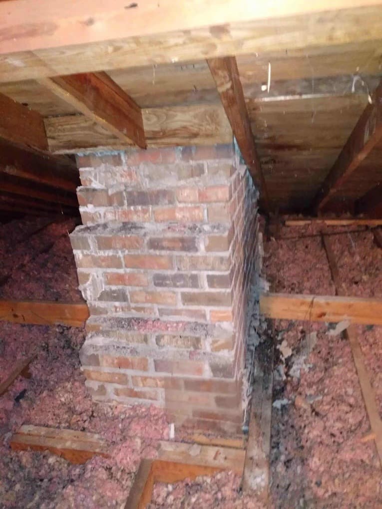 Attic structural and chimney findings